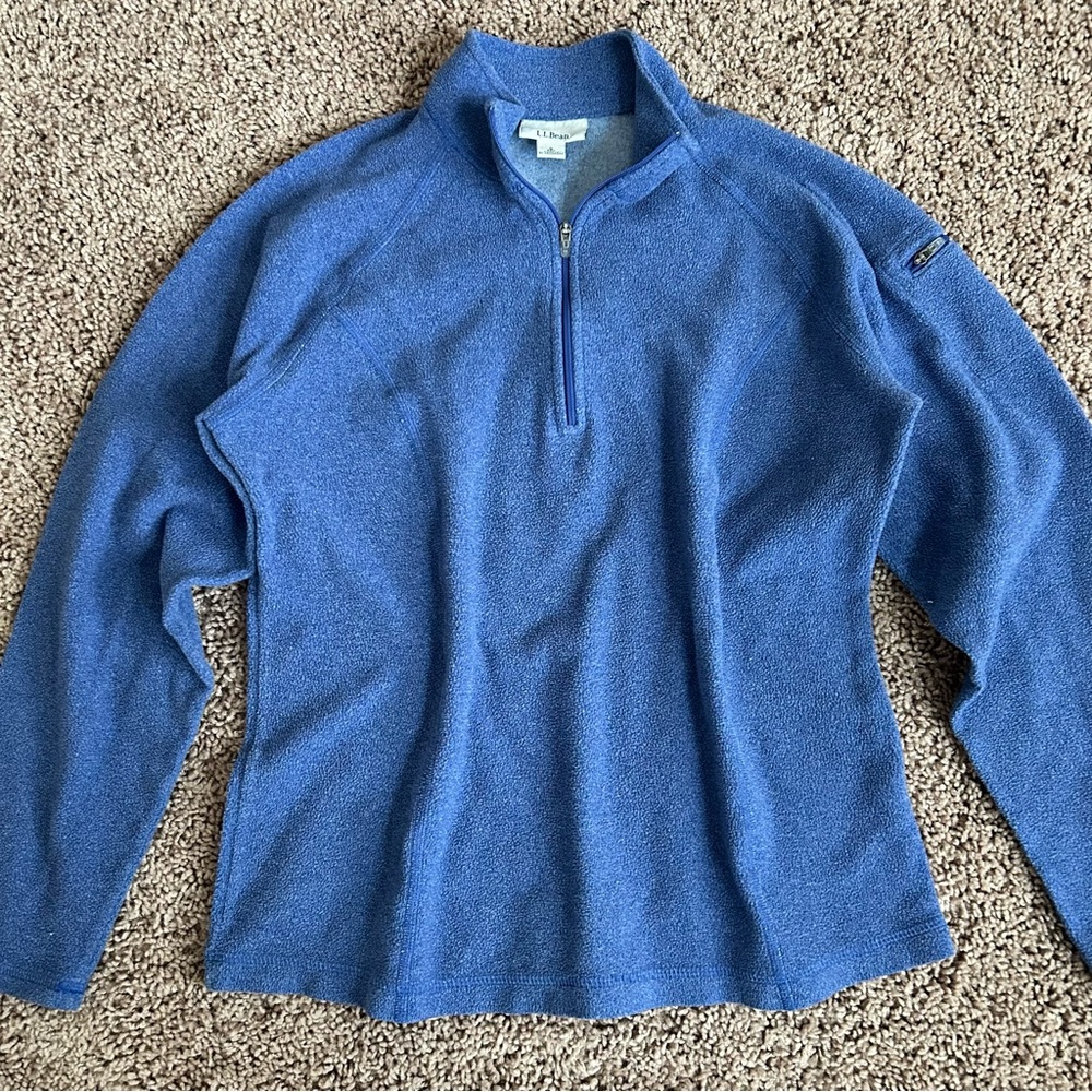 L.L. Bean womens Zip-Up Sweater in Blue
